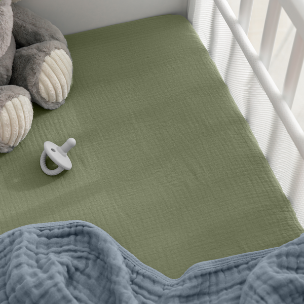 Muslin Fitted Bassinet Crib Sheet