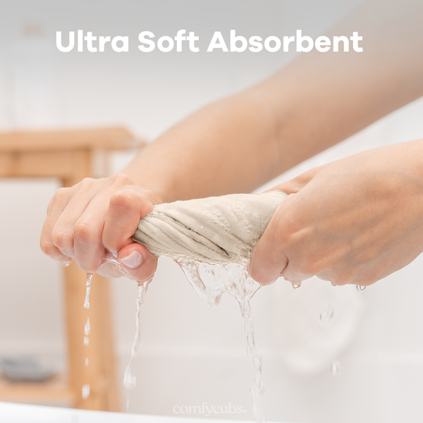 Muslin Washcloths in Sand