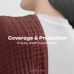 Muslin Burp Cloths  in Wine