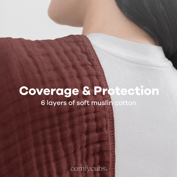 Muslin Burp Cloths  in Wine