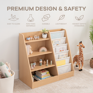 Kids Bookshelf - Wood