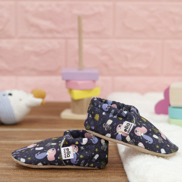 Ella Bonna Baby Moccasins, Slippers, Ocean