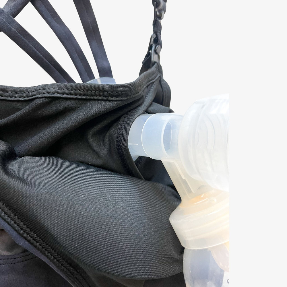 Chloe 4 Running Nursing & Pumping Sports Bra (Black Cloud)