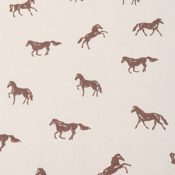 Organic Drop Shoulder Tee & Shorts Set - Horses