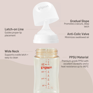PPSU Wide Neck Baby Bottle 2 Packs, 8.1 Oz (3+ months)