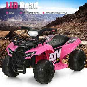 6V Kids ATV Quad Electric Ride On Car with LED Light and MP3
