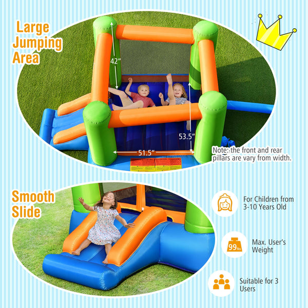 Kids Inflatable Bounce House without Blower for Indoor and Outdoor