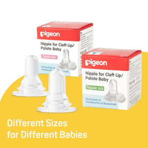 Bottle nipple for cleft lip/palate babies, regular size, angled view, perfect for feeding comfort and support.