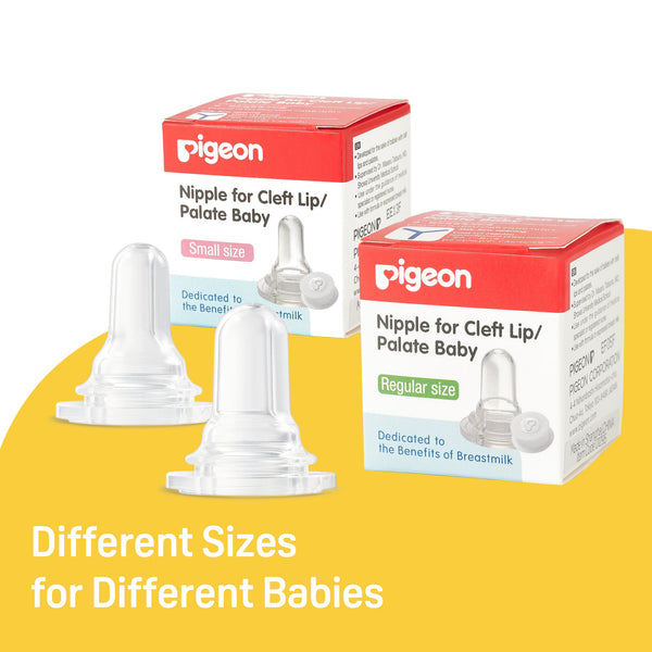 Bottle nipple for cleft lip/palate babies, regular size, angled view, perfect for feeding comfort and support.