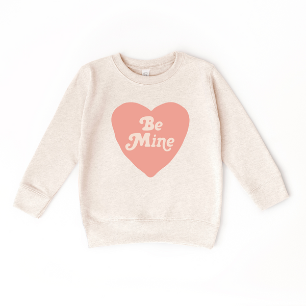 Be Mine Heart Sweater for babies, cozy and cute, perfect for stylish little ones. Angle 3 view.