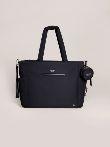 Utility-Strap Tote Diaper Bag - Black - MOOGCO Baby