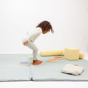 Sage + Breeze Organic Cotton Mat for babies, soft play mat in angle view, perfect for safe and comfortable playtime.