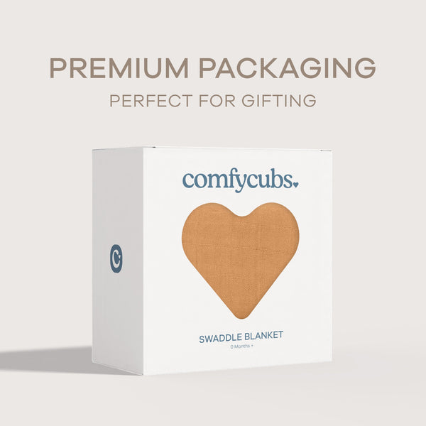 Muslin Swaddle Blanket in Caramel, 1 Pack