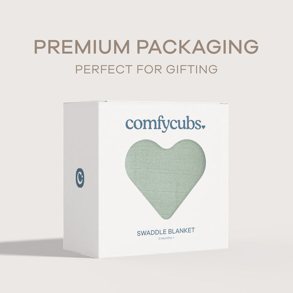 Muslin Swaddle Blanket in Fern, 1 Pack