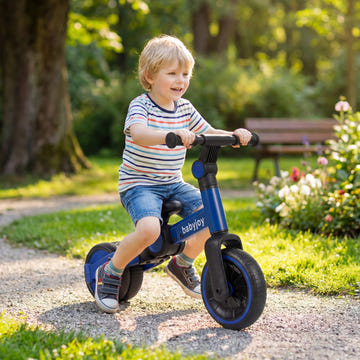 5-In-1 Toddler Bike Kids Balance Bike with Removable Pedals