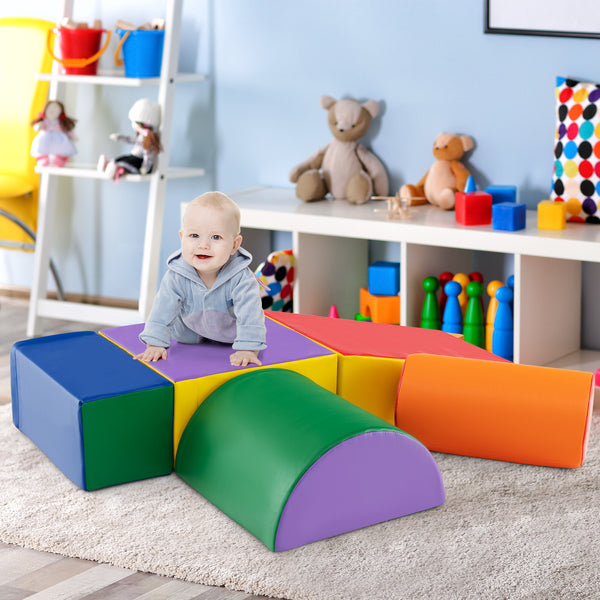 5-Piece Kids Climb and Crawl Activity Playset - Indoor & Outdoor