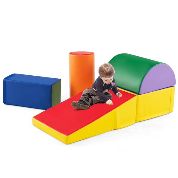 5-Piece Kids Climb and Crawl Activity Playset - Indoor & Outdoor
