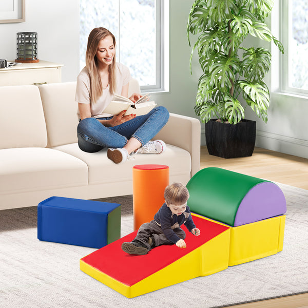 5-Piece Kids Climb and Crawl Activity Playset - Indoor & Outdoor