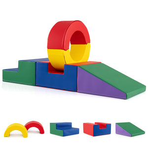 5 Pieces Kids Climbing Toys with PU Leather Cover - Indoor & Outdoor