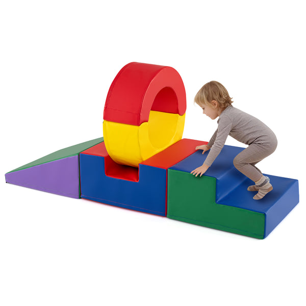5 Pieces Kids Climbing Toys with PU Leather Cover - Indoor & Outdoor