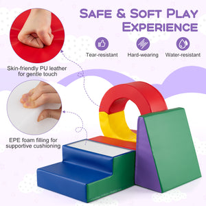 5 Pieces Kids Climbing Toys with PU Leather Cover - Indoor & Outdoor