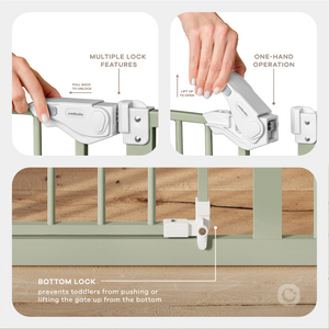 Baby Safety Gate in Sage