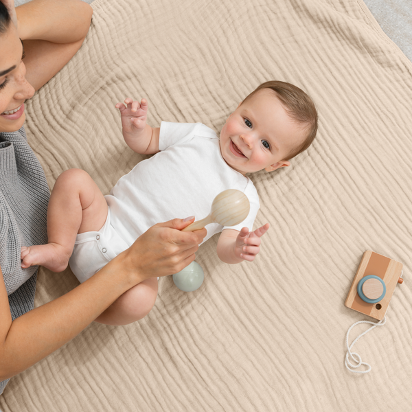 Baby Muslin Blanket in Sand