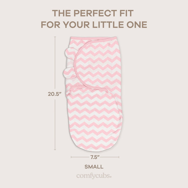 Pack of 3 pink Easy Swaddle Blankets for babies, shown from angle 5, perfect for cozy and secure swaddling.
