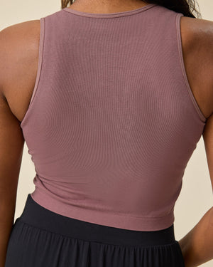 Sublime® Bamboo Maternity & Nursing Longline Bra Top | Twilight