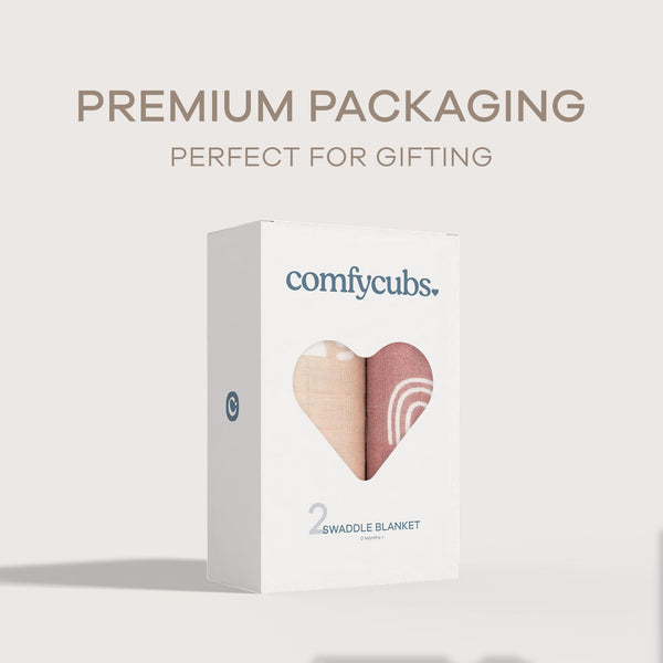 Muslin Swaddle Blanket in Sun & Rainbow, 2 Pack