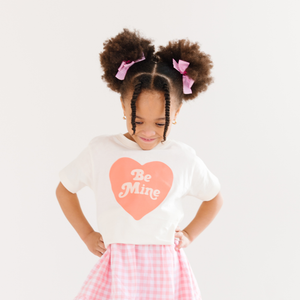 "Be Mine Heart baby décor accessory in angle 5 view, perfect for nursery styling."