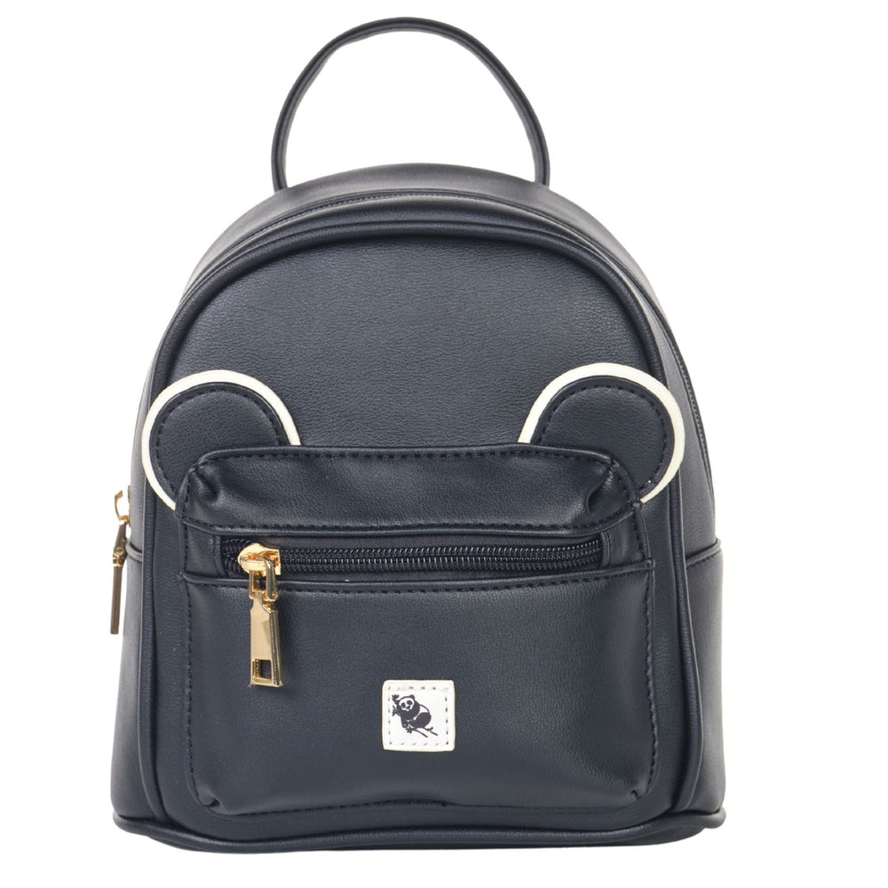 Sleepy Panda Buddy vegan leather ultra-mini backpack for babies, perfect for stylish and practical outings.