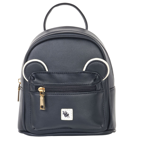The Sleepy Panda Buddy - Vegan Leather Ultra-Mini Backpack