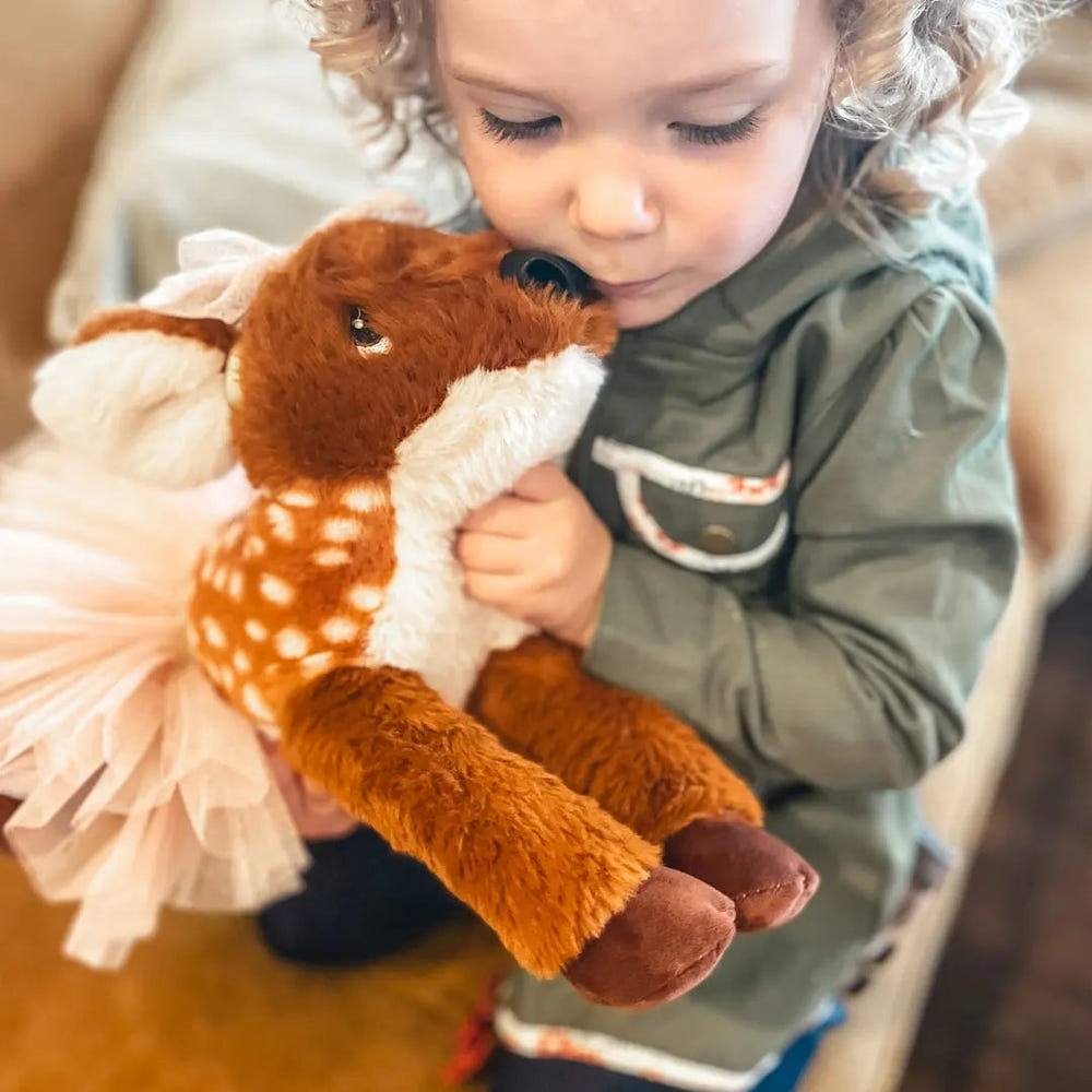 Xander Fawn Lavender Comfort Stuffed Animal - Soft, cuddly plush toy for babies and toddlers.