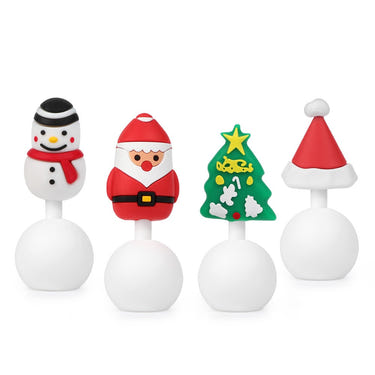 Haakaa Winter Holiday Silicone Breast Pump Stopper Gift Set 4 PK - Limited Edition for breastfeeding accessories.