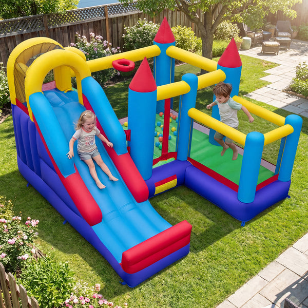 4-in-1 Inflatable Bounce Castle without Blower