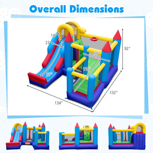 4-in-1 Inflatable Bounce Castle without Blower