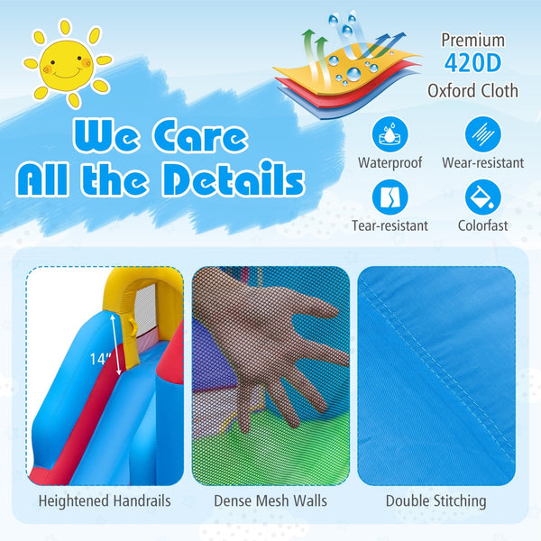 4-in-1 Inflatable Bounce Castle without Blower