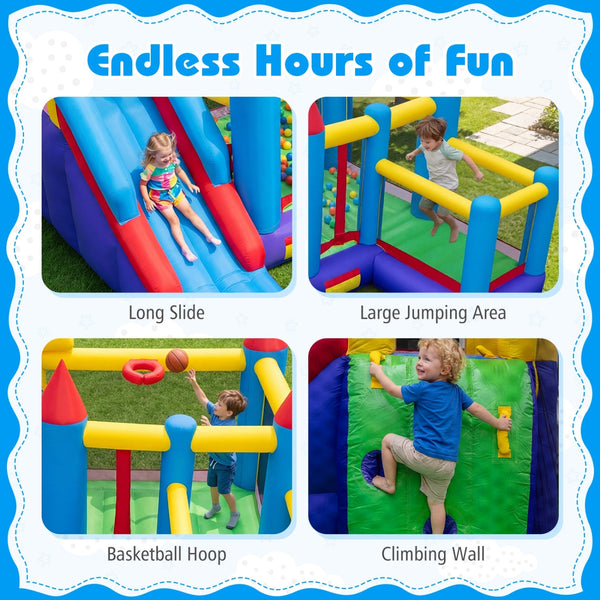 4-in-1 Inflatable Bounce Castle without Blower