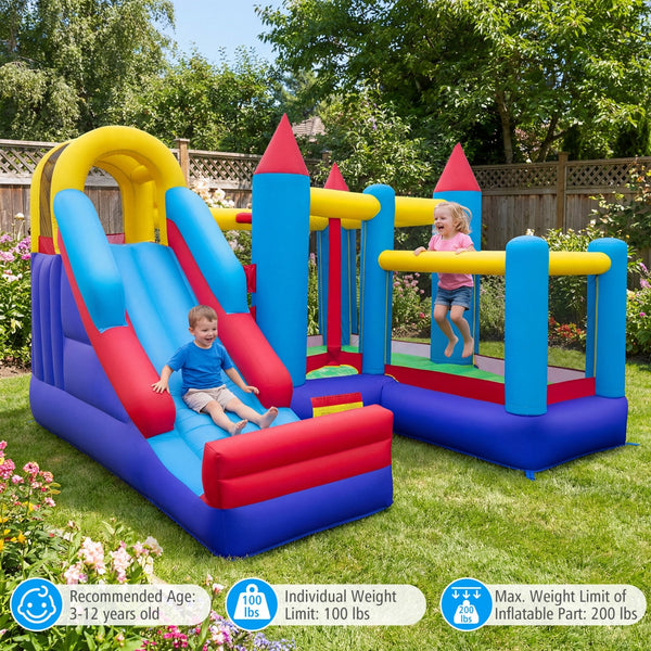 4-in-1 Inflatable Bounce Castle without Blower