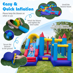 4-in-1 Inflatable Bounce Castle without Blower