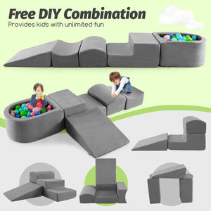 5-Piece Climb and Crawl Playset with Ball Pit for Kids