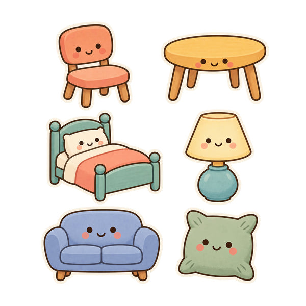 Soft Home Wall Decals, Set of 6, Baby First Words, image 2