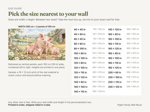 Watercolor Piglet Family Farm Wall Mural, image 5