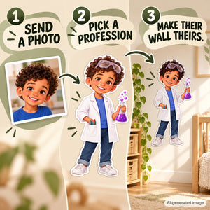 Personalized Scientist Wall Decal from Photo, Dream Job Sticker, image 15
