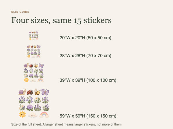 Lavender Garden Wall Decals, Set of 15, image 5