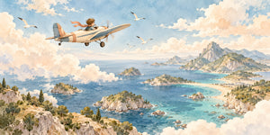 Watercolor Coastal Explorer Wall Mural, image 3