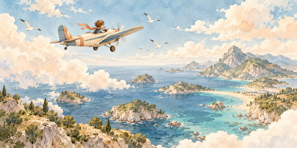 Watercolor Coastal Explorer Wall Mural, image 3