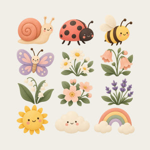 Daisy Garden Wall Decals, Set of 12, image 1