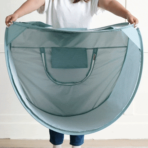 Tiny Land® One-Stop Beach Toy & Tent Set – Light Blue Gingham